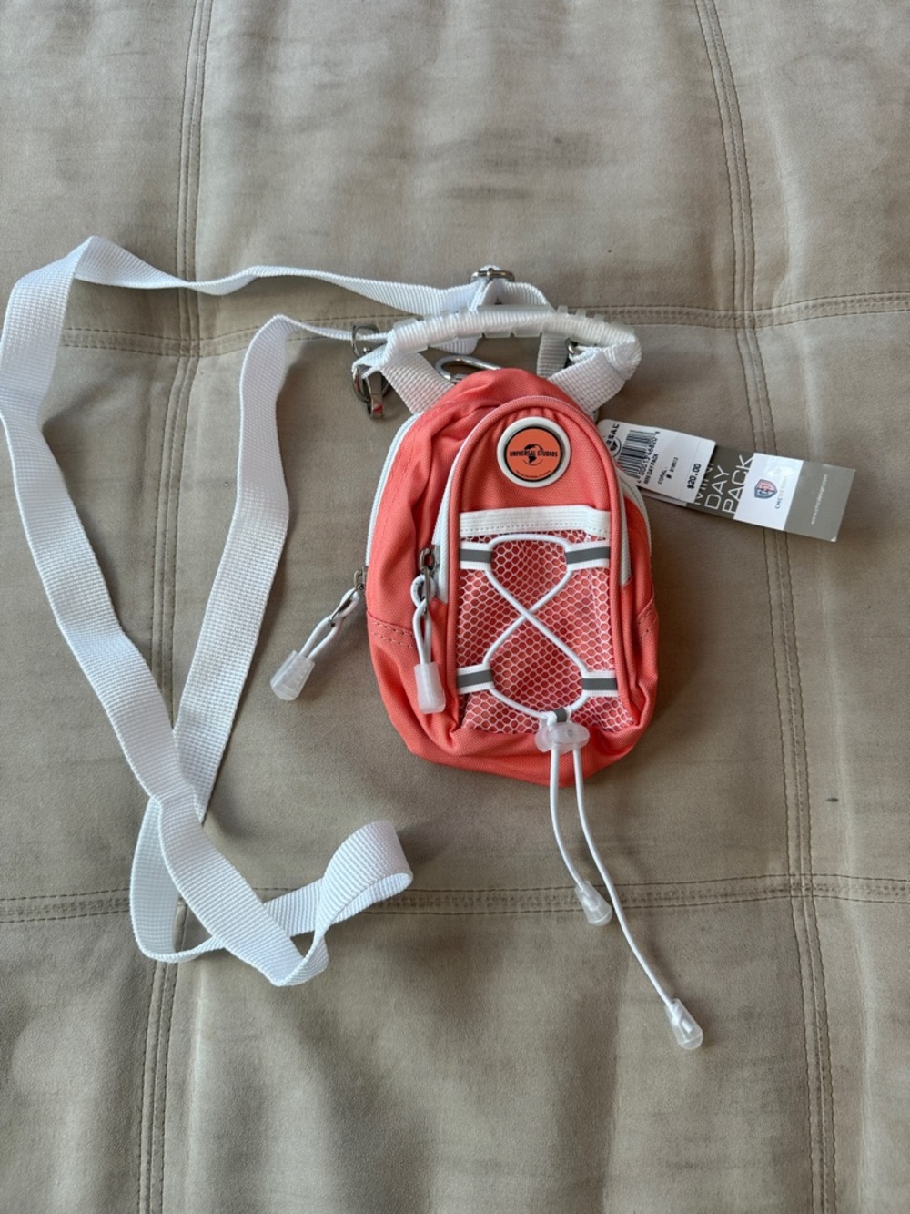 Universal Studios Coral Mini Crossbody Pouch with White Strap NWT